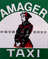 Amager Taxa gamle logo - s/h tegning af Maiken Thorsen